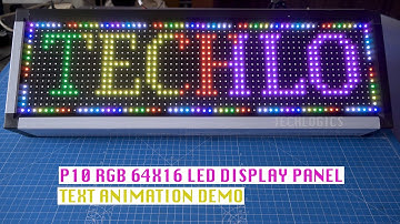 P10 RGB LED Display Panel Text Animation Demo 64x16LED