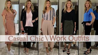 casual chic work outfits