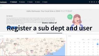 Demo video of register a sub dept & user