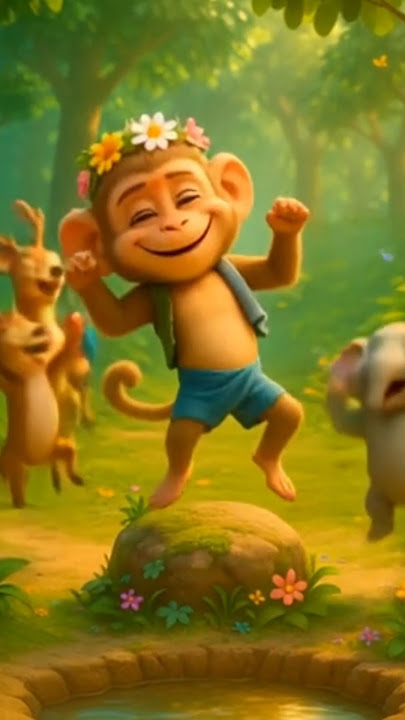 How A Little Monkey Saved The Animals 🐒💧 | #shorts #monkey #rescue #forest #animals #story #ai