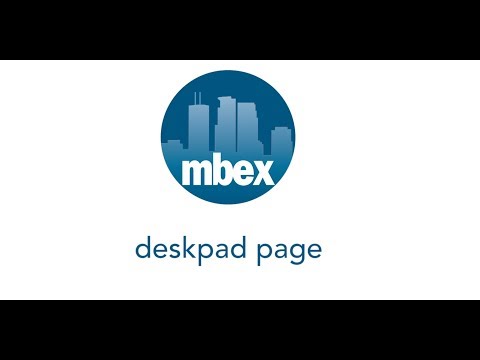 MBEX Online Plan Room Tutorial: Deskpad Page