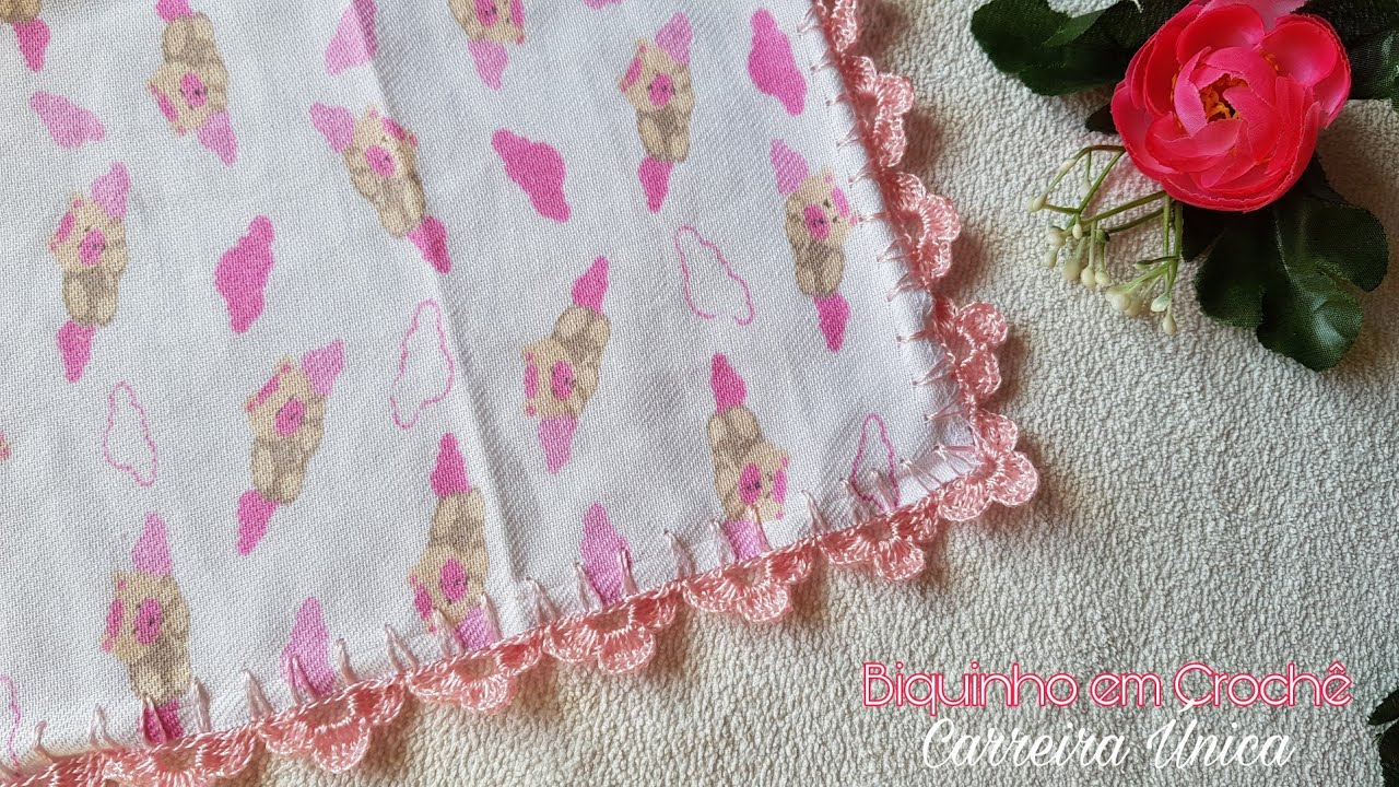 BICO EM CROCHÊ DE FLORZINHA🌺 CARREIRA ÚNICA 🌺