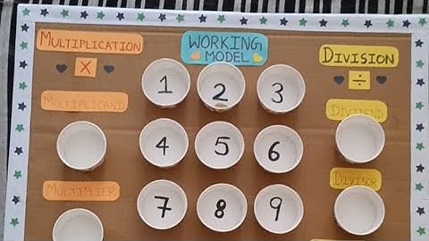 Working Model💡💡💡Multiplication & Division/ Maths/School project/using cardboard and paper cup👍👍👍