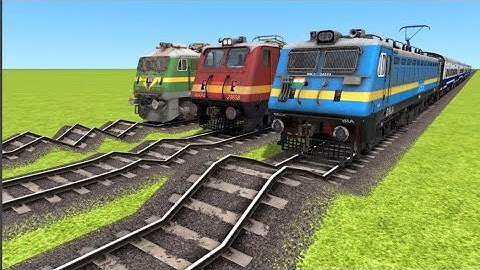 3 TRAINS RUNNING ON RISKY RAILWAY TRACKS | Most Dangerous Bumpy Railroad Tracks | Train Simulator