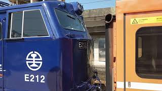 561次經由海線開往潮州的E212單電頭南海電鐵彩繪台鐵電頭台日友誼號+新式自動門莒光號
