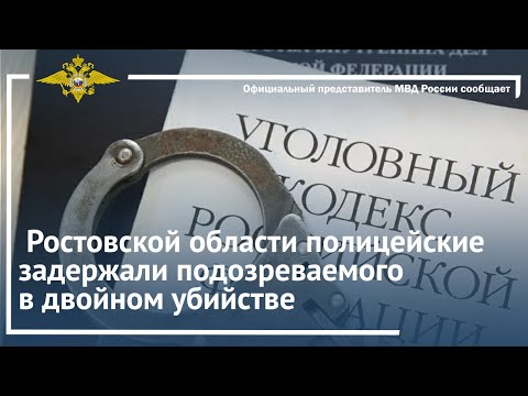 Ирина Волк: В Ростовской области полицейские задержали подозреваемого в двойном убийстве