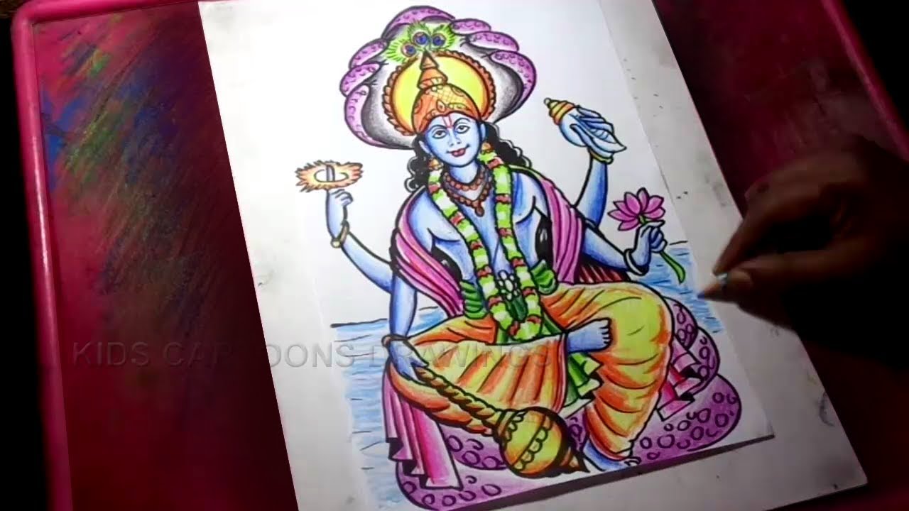 Featured image of post Lord Vishnu Drawing Download in under 30 seconds