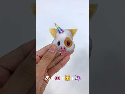 🐶+🐽+🐱+🦄 이모지 믹스_Emoji Mixing <strong>with</strong> <strong>nano</strong> tape #shorts
