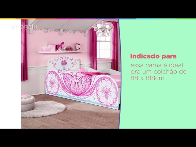 Cama Carruagem Barbie Star Rosa