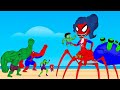 Rescue HULK Baby &amp; SPIDER Baby From GIANT SPIDER-GIRL : Who Is The King Of Super Heroes?