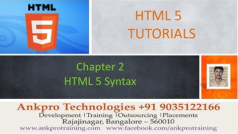 HTML 5 - Chapter 2 - HTML 5 Syntax