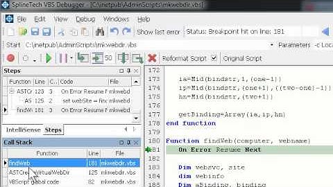 SplineTech VBS Debugger