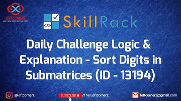 sort digits in submatrices (03-05-2021) | skillrack daily challenge