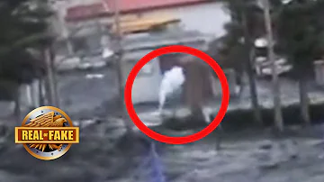 TSUNAMI  GHOST CREATURE Caught on Tape - Real Or Fake?