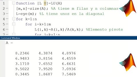 Matlab - Factorización LU