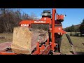 Wood-Mizer LT 40 Sawmill and a Massive  Eastern Red Cedar!