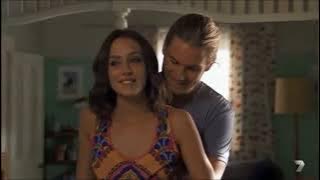 Ash and Phoebe kiss on the check, kiss on the neck and hug scene ep 6296