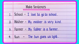 Make sentences for the given words touch | Make sentence | How to make sentence in English