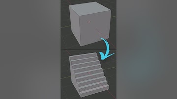 How to make stairs in Blender using Bevel #blender #b3d #cgian #blenderian