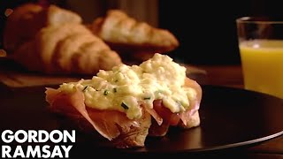 Scrambled Eggs \& Smoked Salmon On Toasted Croissants | Gordon Ramsay