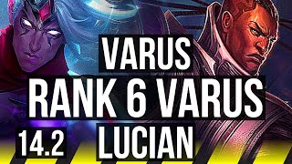 VARUS & Rell vs LUCIAN & Milio (ADC) | Rank 6 Varus, Legendary, 11/4/11 | KR Challenger | 14.2