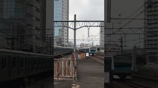 【JR東日本 川崎駅】東海道線と京浜東北線の並走