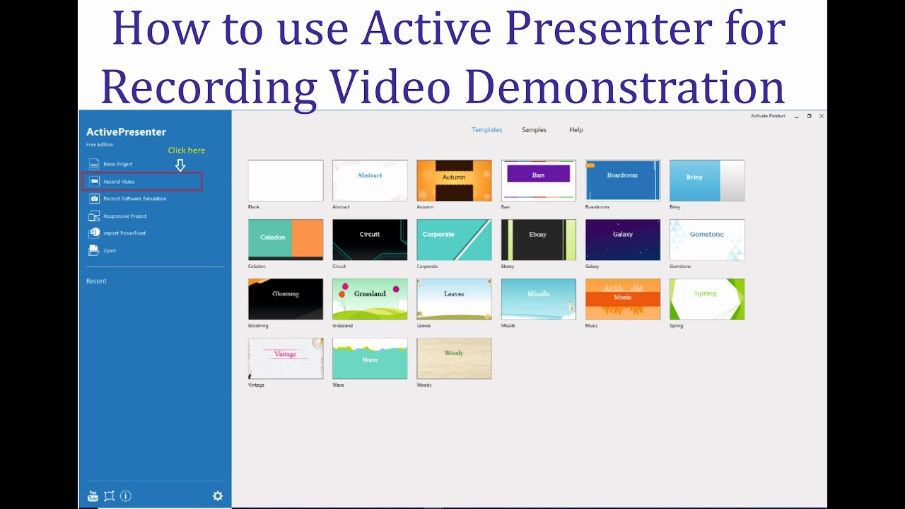 How to use Active Presenter for Recording Video Demonstration and ...