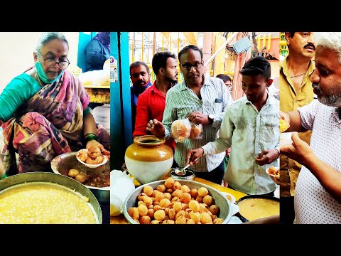 60 Years Hard Working Lady Selling Delicious Pani Puri | Hyderabad | bhagawathi Panipuri | Kachiguda | Street Food Zone