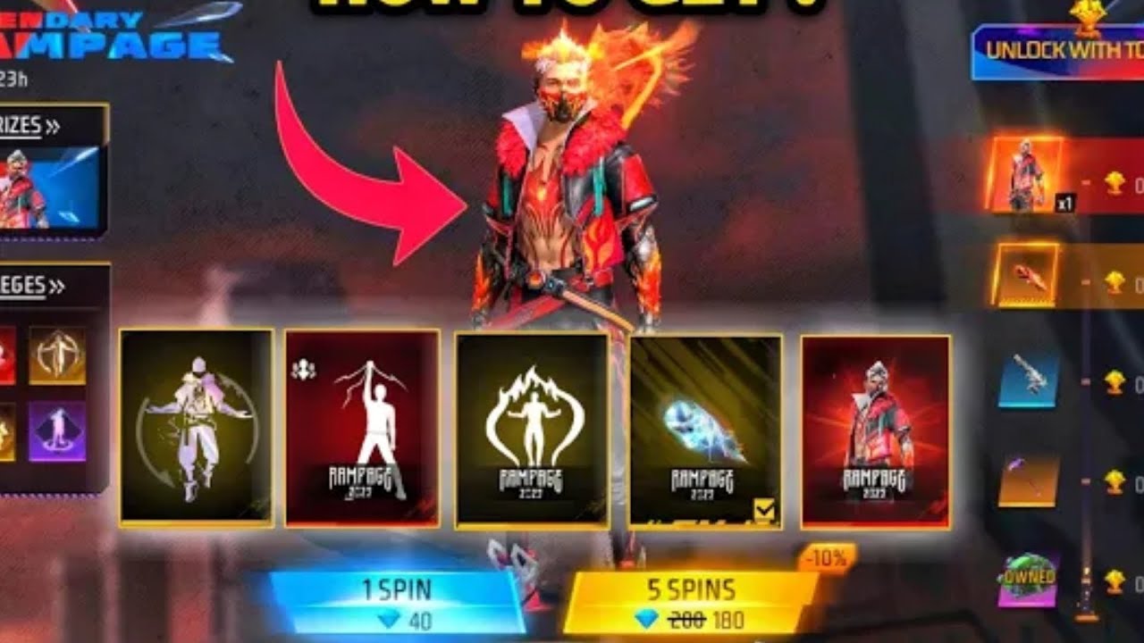 RAMPAGE LEGENDARY BUNDLE RETURN FREE FIRE NEW EVENT|FF NEW EVENT TODAY|NEW FF EVENT|GARENA FREE FIRE