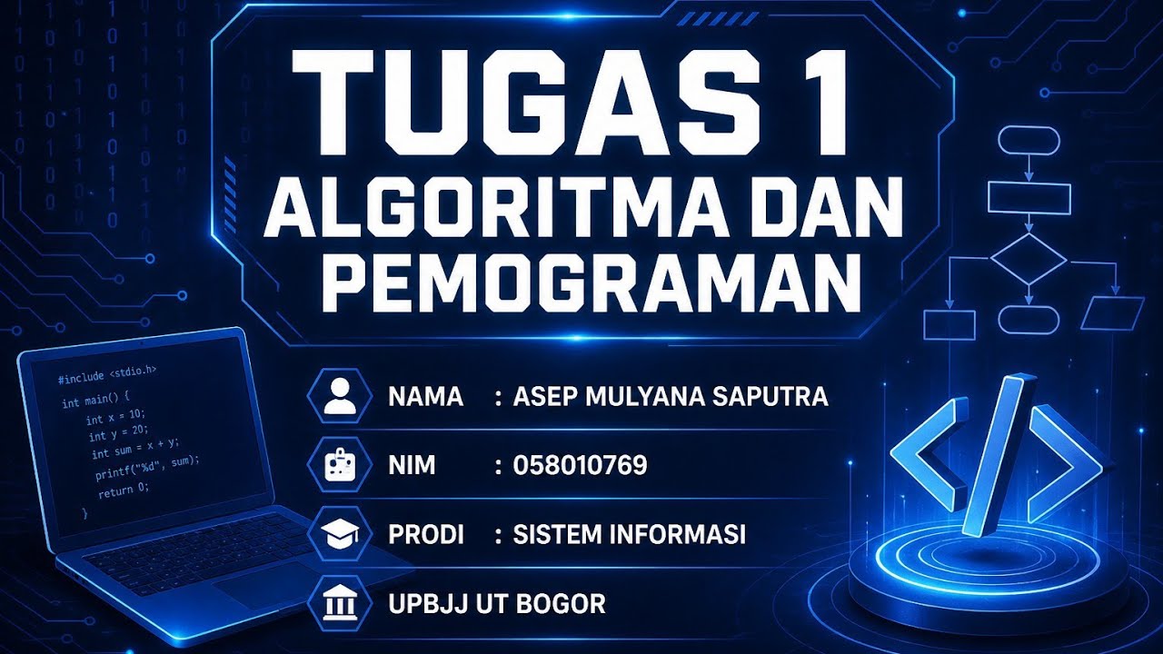 Tugas 1 " ALGORITMA DAN PEMOGRAMAN " Membuat Flowchart dan Pseudocode ...