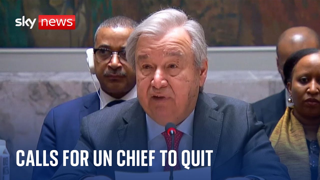 Israel-Hamas war: Israeli ambassador demands resignation of UN chief (2023)