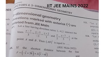 IIT-JEE MAINS 2025 (3D)/ Let line direction ratios 1,−4,2 intersect the lines  x−7/3​=y−1/-1​=z+2​/1