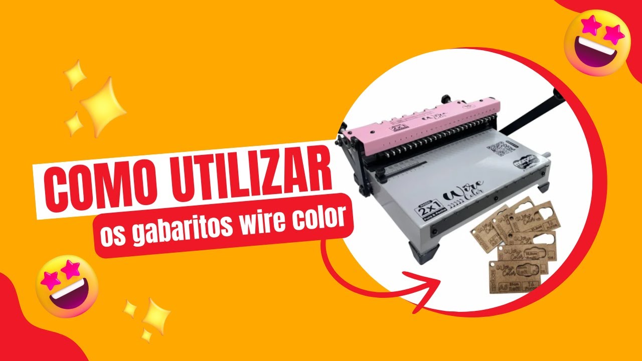 Como utilizar os gabaritos da Encadernadora Wire Color 2x1 Marpax