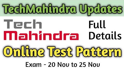 TechMahindra Online Test Pattern 2021 | Full details