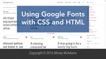 Google Fonts with HTML and CSS 2016