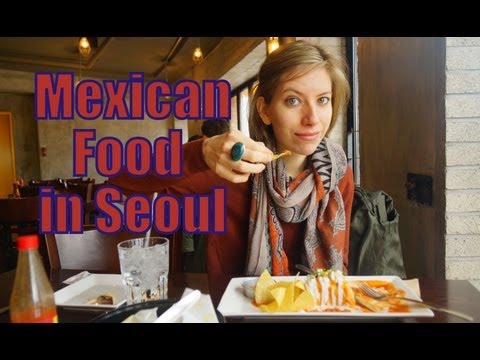 Eating fajitias & enchiladas at a Korean Mexican Restaurant (Julio) located in Jongno, Seoul, Korea