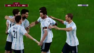 PES 2021 Realistic Messi high speed solo goal vs Brazil