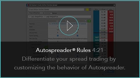 Autospreader® Rules on the TT® Futures Trading Platform