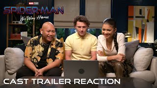 Tom Holland, Zendaya and Jacob Batalon React to the Spider-Man: No Way Home Trailer