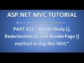 Part 23- RenderBody , RenderSection and RenderPage method in ASP.NET MVC