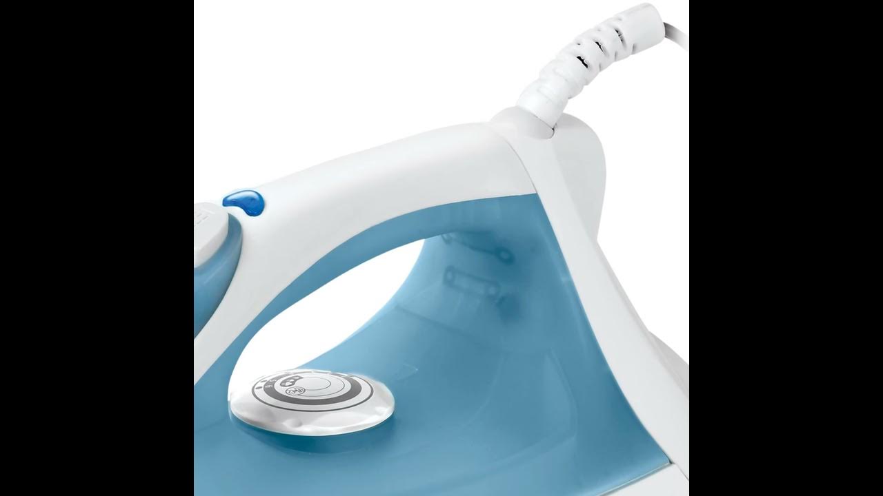 Black+decker Steam Iron with Pivoting Cord, Nonstick Soleplate, Blue, F210