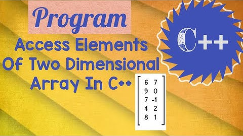 How To Access Elements Of Two Dimensional Array In C++//Two Dimensional Array//learn IT