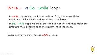 Part 4 2 While... loop Vs Do... while loop  in JAVA
