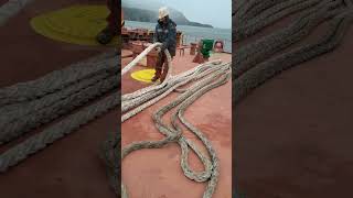 SHIP&#39;S BIG MOORING ROPES INSPECTION AND REPLACEMENT | LIFE AT SEA