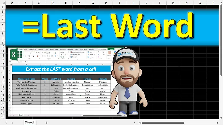 Extract LAST word - using TEXTAFTER formula - EXCEL