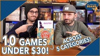 10 Great Games UNDER $30 (Across FIVE Categories!)