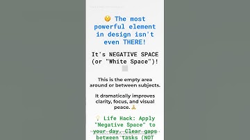 The Surprising Power of Negative Space | Visual Design Hack  Learn the...