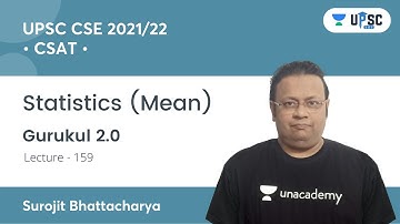 UPSC CSE PRELIMS 2021 | Gurukul 2.0 | CSAT by Surojit Sir | Statistics (Mean)