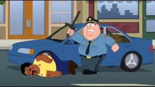 FAMILY GUY Peter beats Cleveland dressed as cop