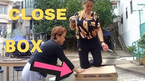 How to close a balikbayan box with a friend.